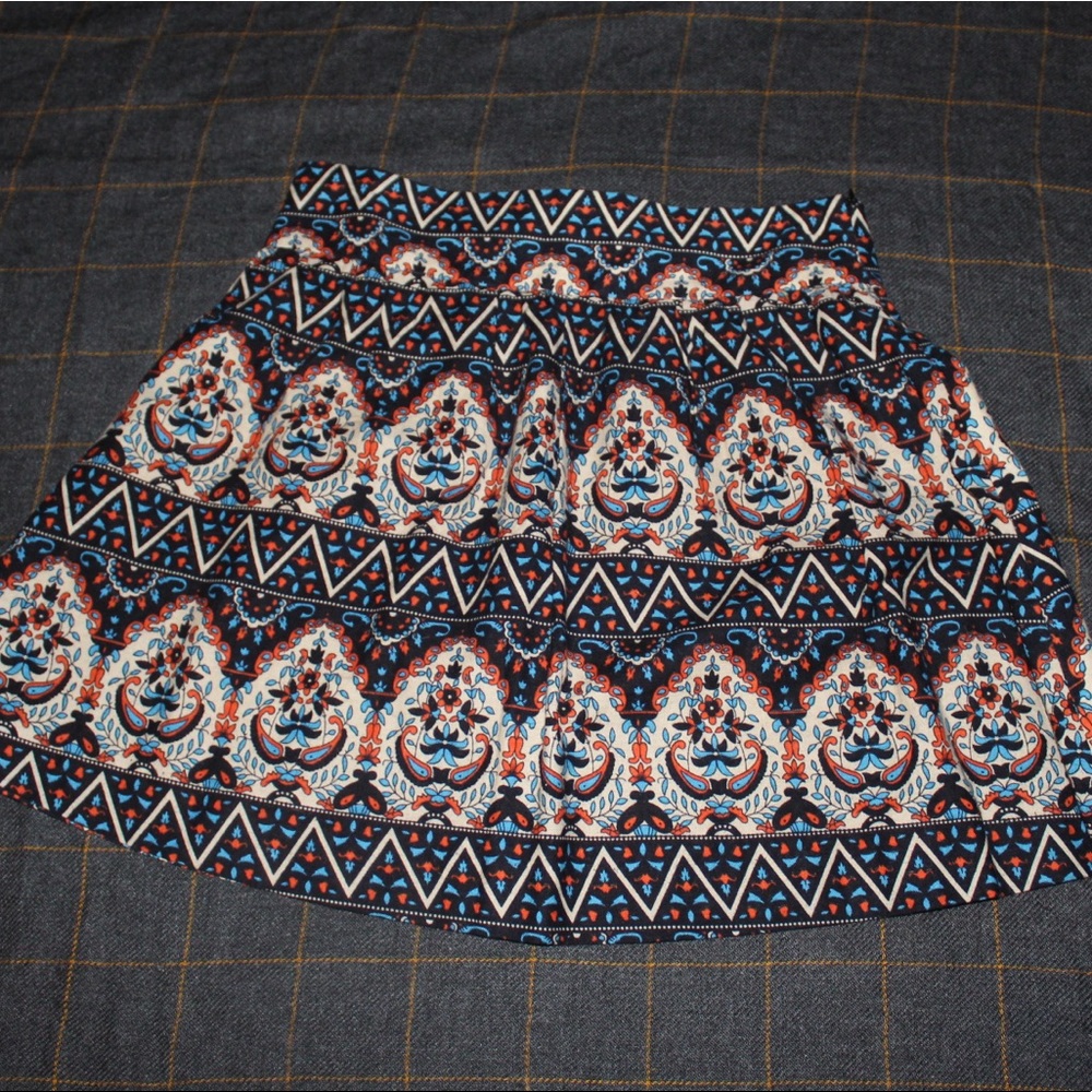 Forever 21 Geometric Tribal Skater skirt
